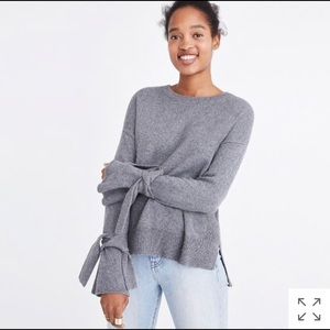 Madewell tie-cuff pullover sweater